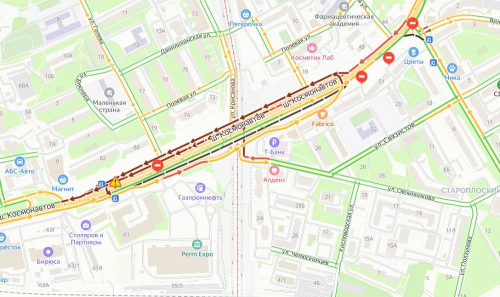 ​В Перми запущено движение по новому мосту на шоссе Космонавтов