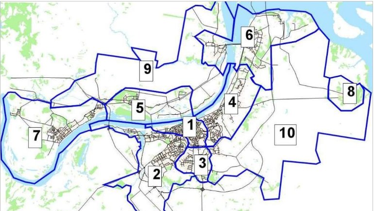 Карта районов города перми
